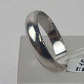 UNISEX SILVER BAND  Ring Size Q / 8.5 US